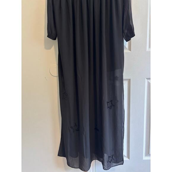 Chaser beaded star black maxi dress sz M - Picture 13 of 16